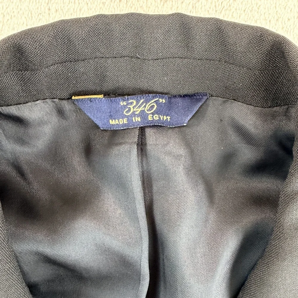 Brooks Brothers 346 Stretch Blazer Sport Coat Jacket Black Wool Men 42S Desinger